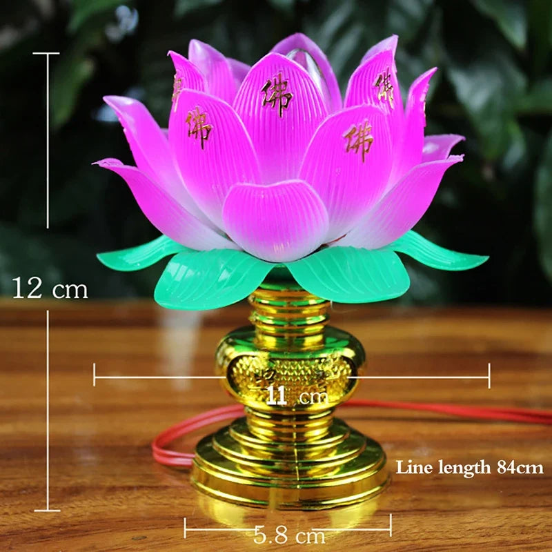 Buddhist Lotus Flower Lamp – Temple & Meditation Décor