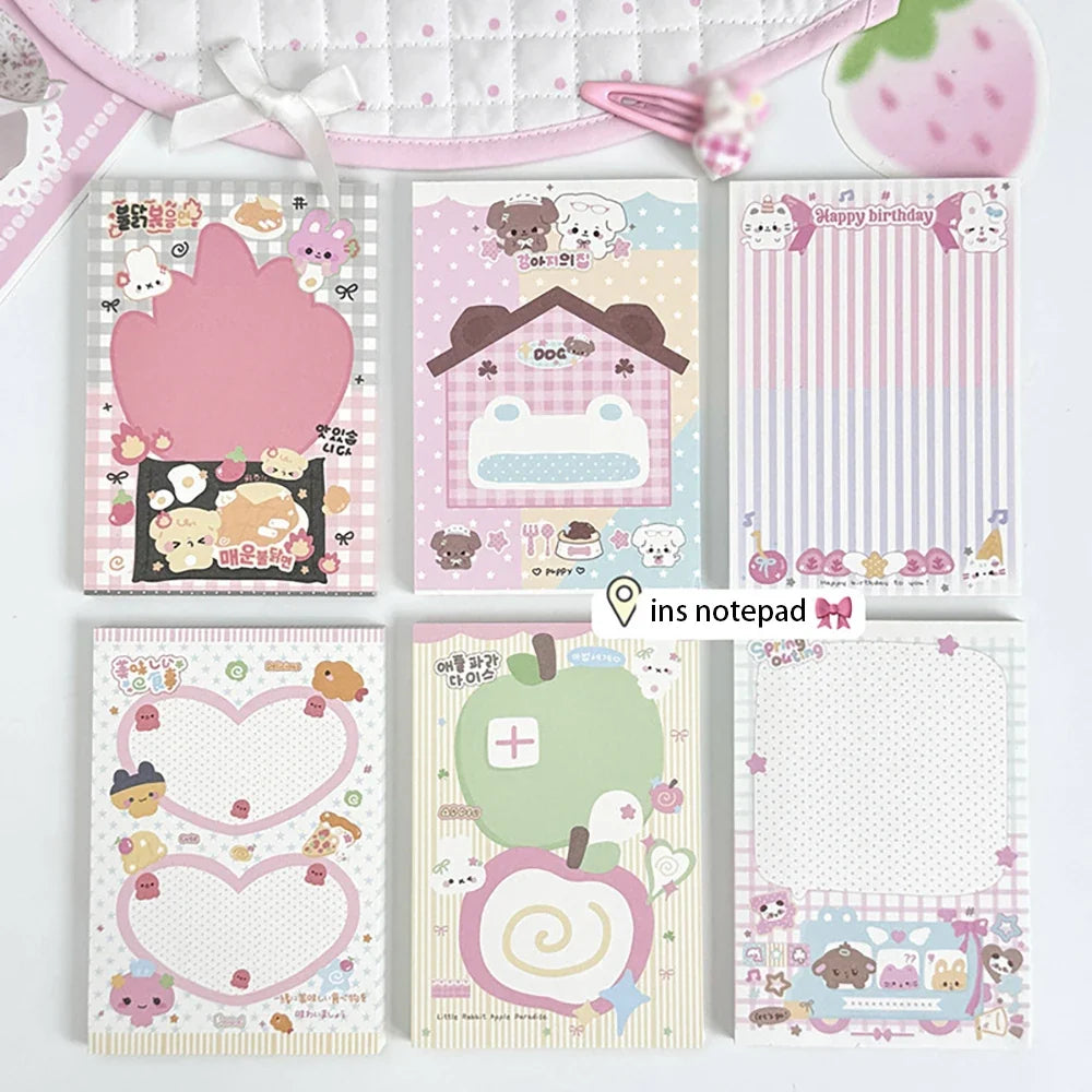 50 Sheets Cartoon Note Book Cute Non Sticky Message Notebook Student
