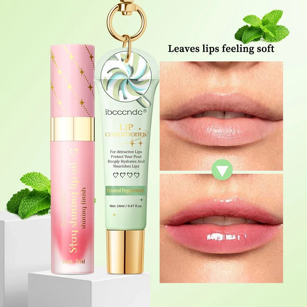 Lip Oil & Lipstick Combo Set – Hydrating Glossy Lip Duo