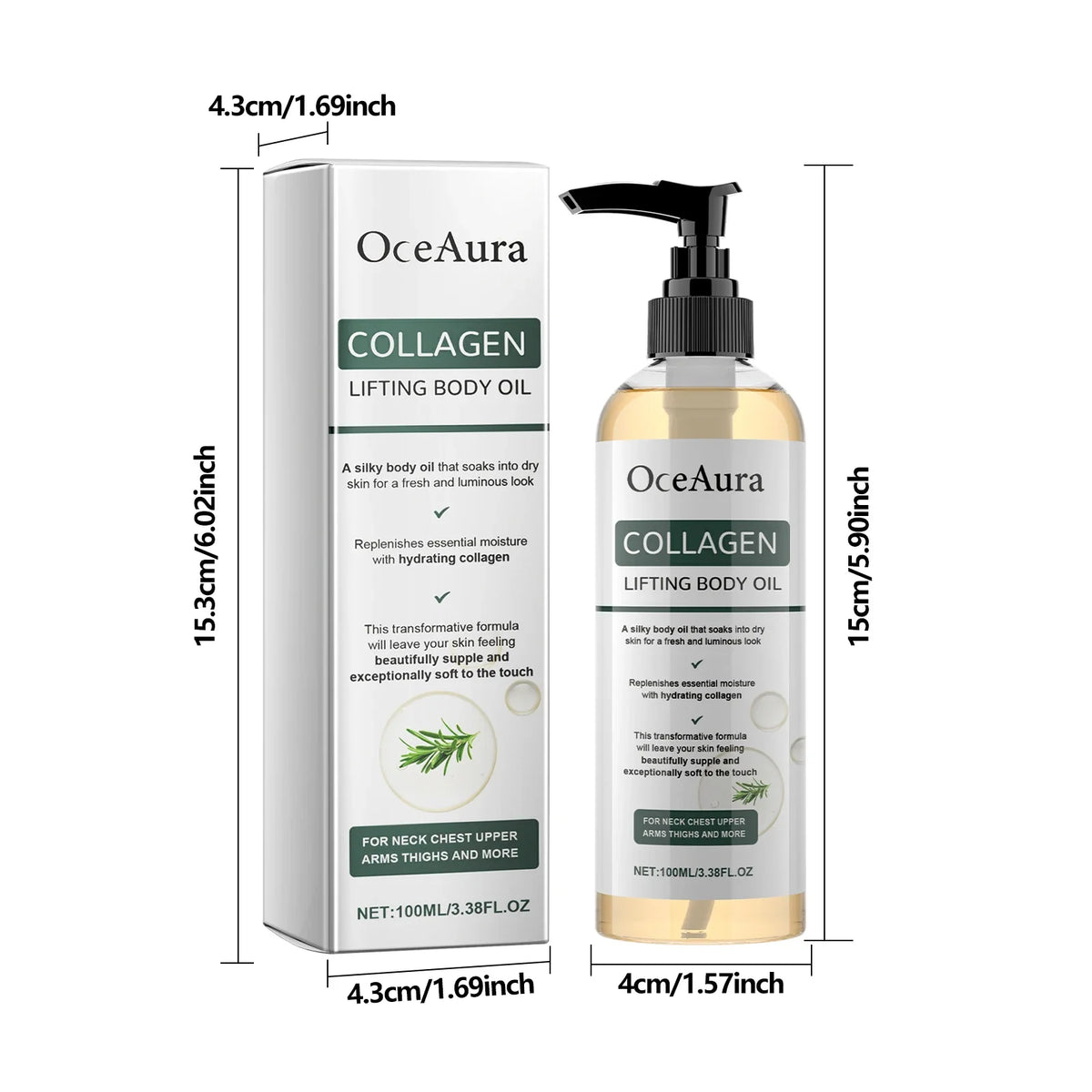 Collagen Body Oil – Firming, Hydrating & Rosemary Massage Oil