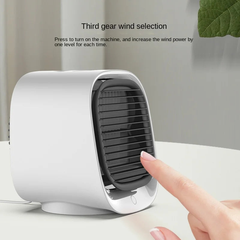 Portable USB Desktop Air Cooler Fan with Humidifier – 3 Speed