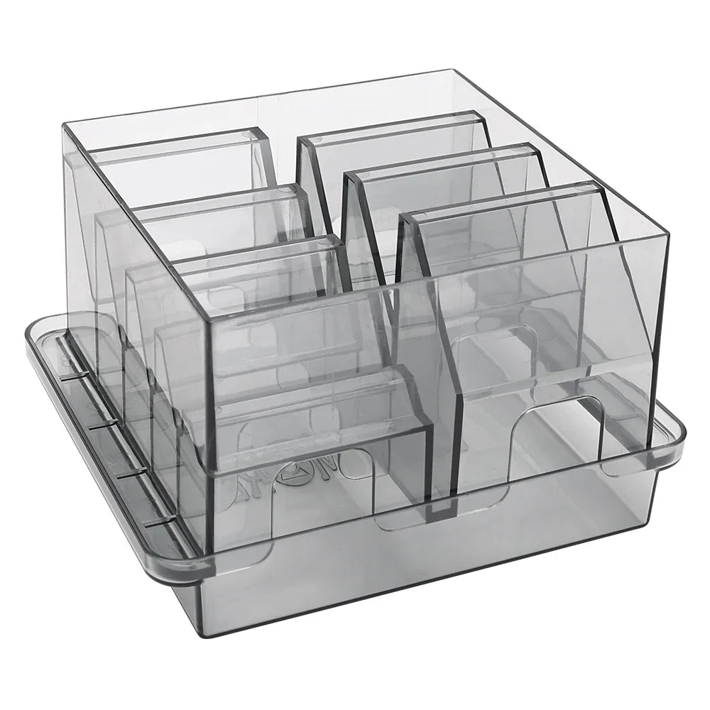 8-Grid Clipper Comb Storage Box | Transparent Salon Organizer