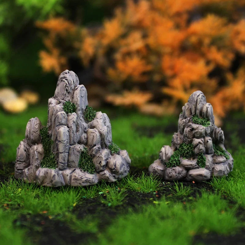 Mini Mountain Resin Rock – Aquarium, Bonsai & Fairy Garden Decor