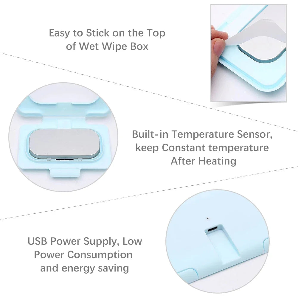 Portable USB Baby Wipe Warmer | Travel Wipes Heater