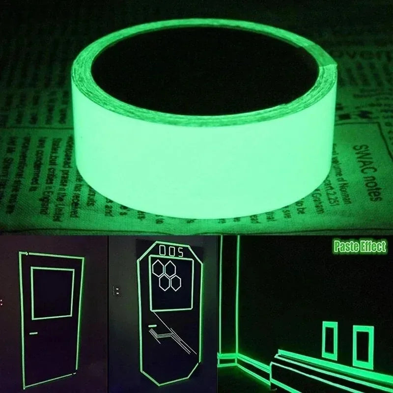 Glow-in-the-Dark Fluorescent Safety Tape | Stair & Stage Marking