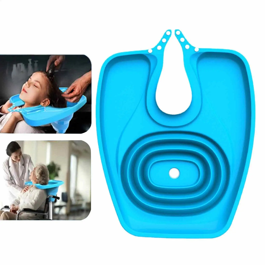 Portable Shampoo Bowl Foldable Shampooing Basin Drain Hose Women Home