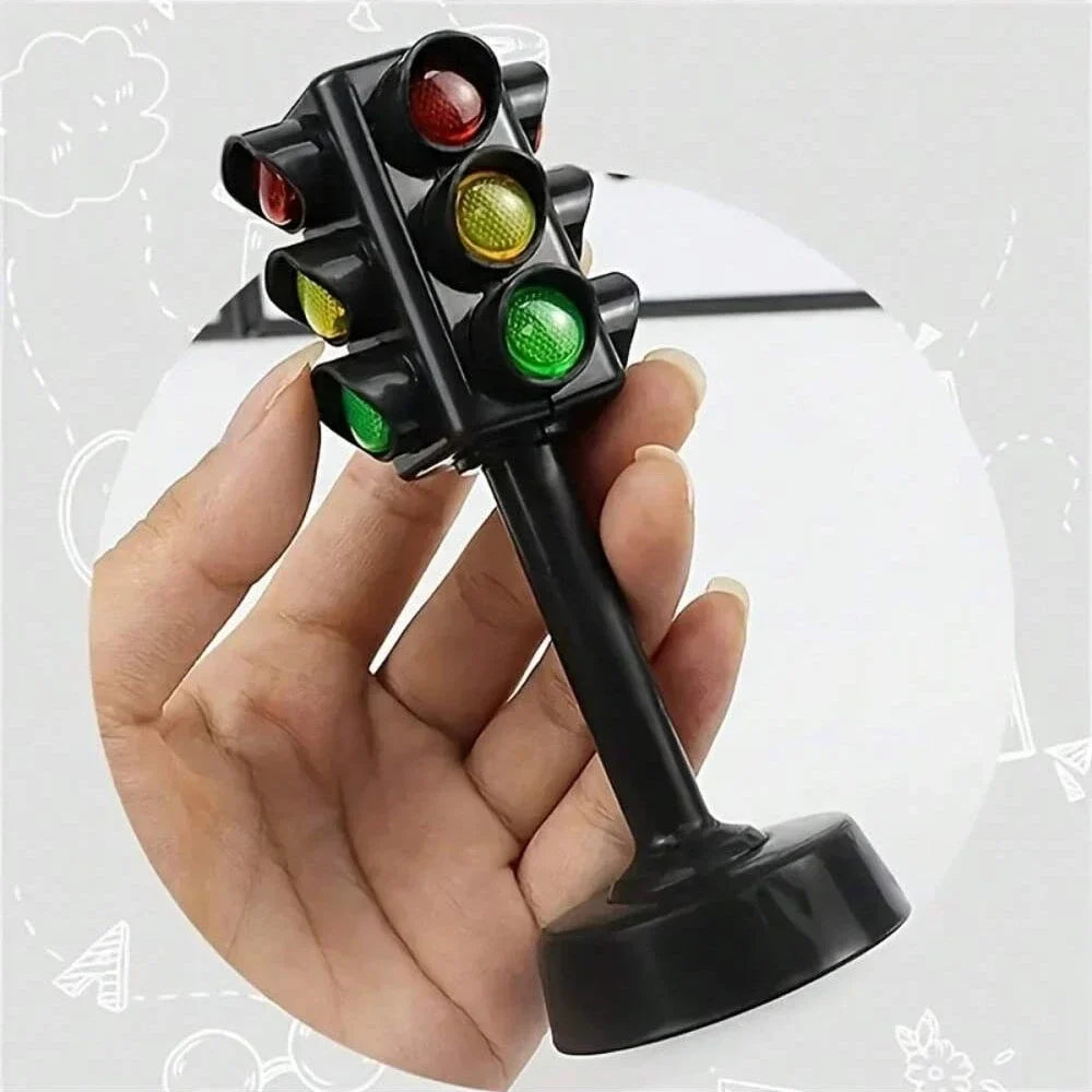 Traffic Light Signs Toy Lamp Base Simulation Road Safety Home