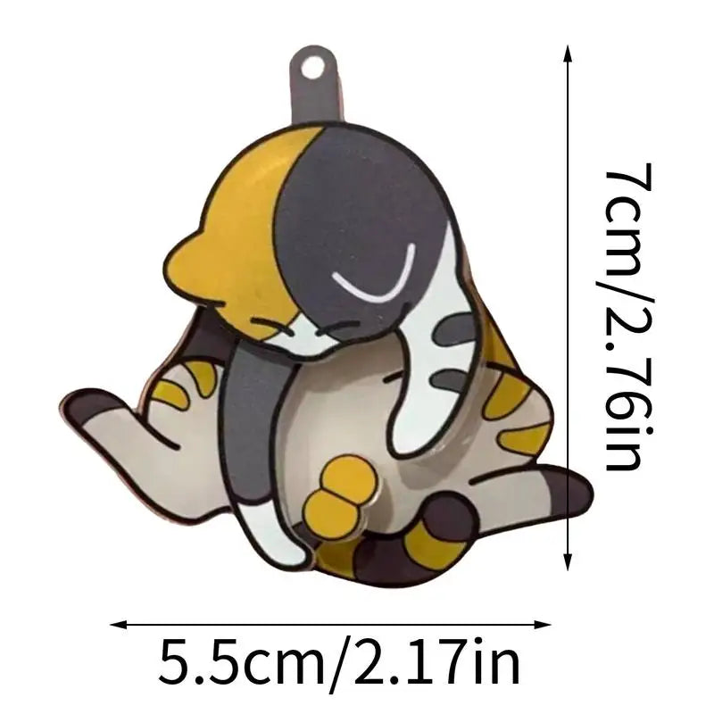 Cute Cat Keychain | Acrylic Kitten Charm Backpack & Bag Clip