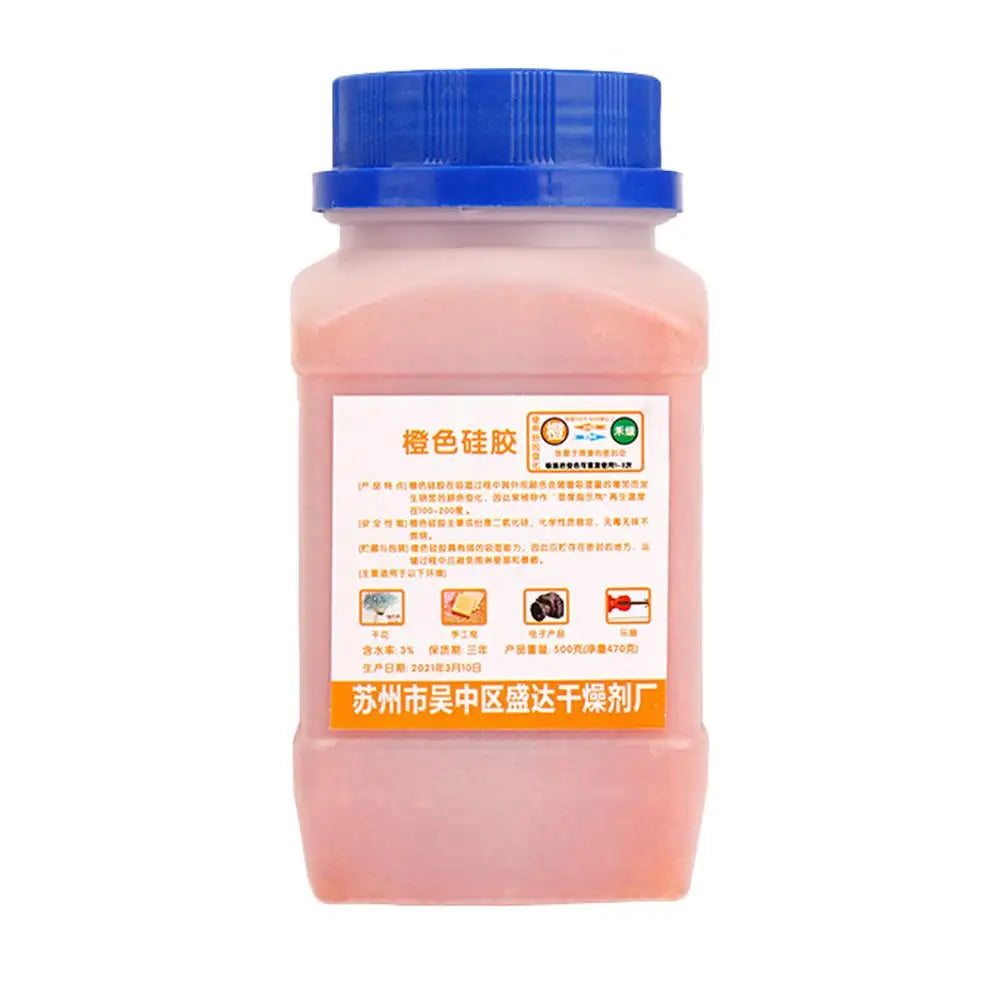500g Reusable Silica Gel Desiccant – Color-Change Moisture Absorber