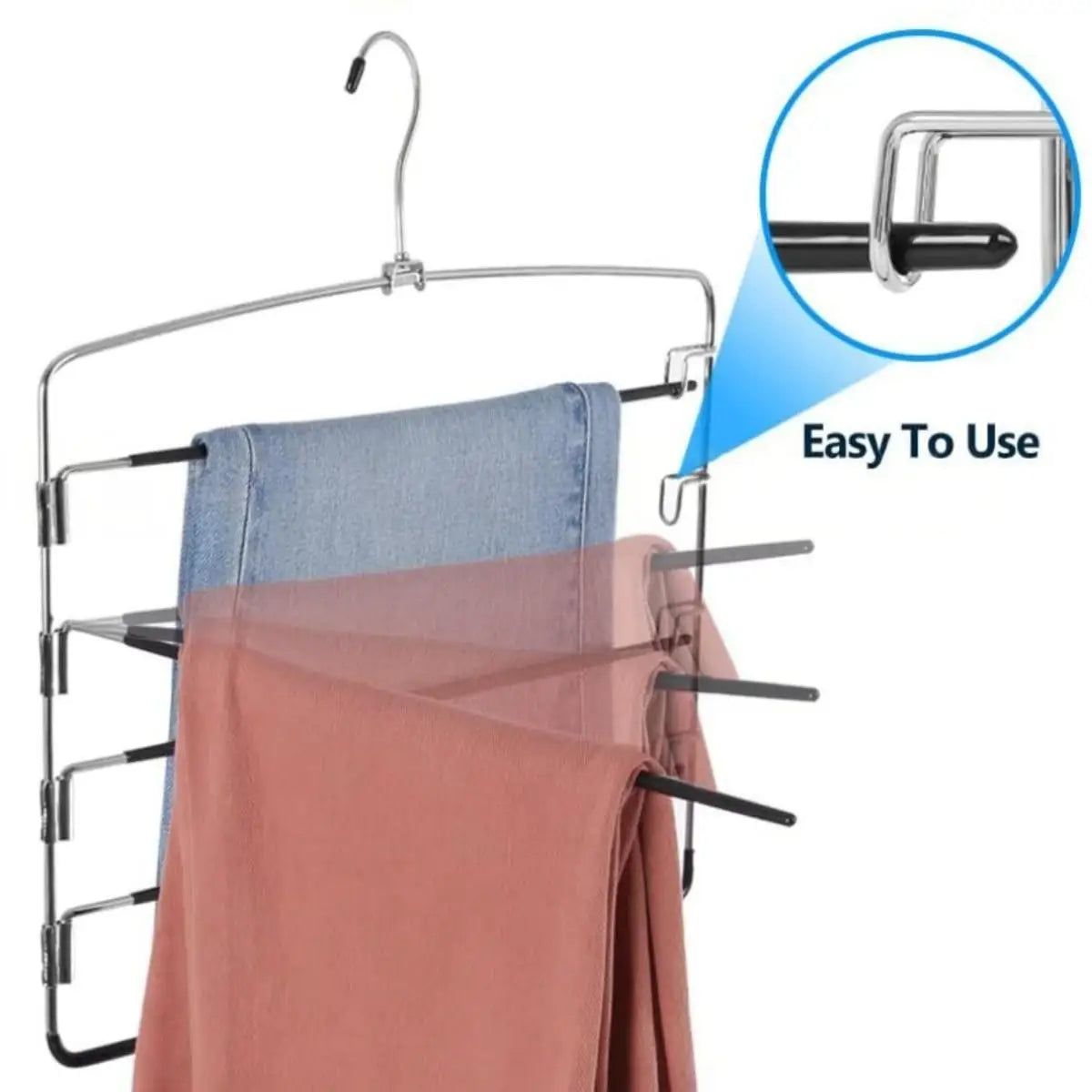 Five-layer Foam Pants Rack Plastic Rubber Coating Multi-layer