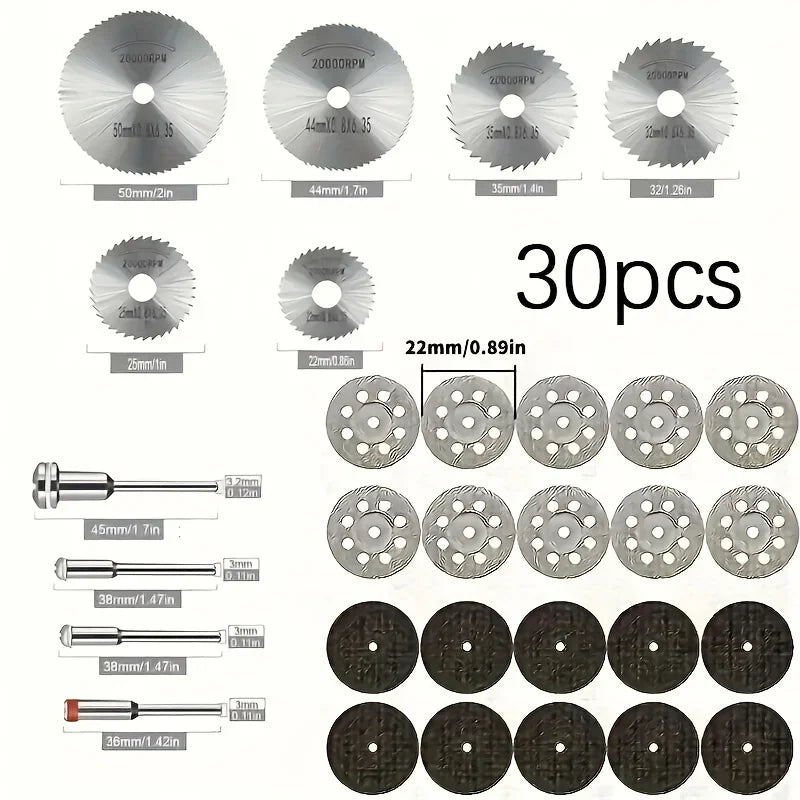30-Piece Diamond Cutting Disc & Mini Saw Blade Set | DIY