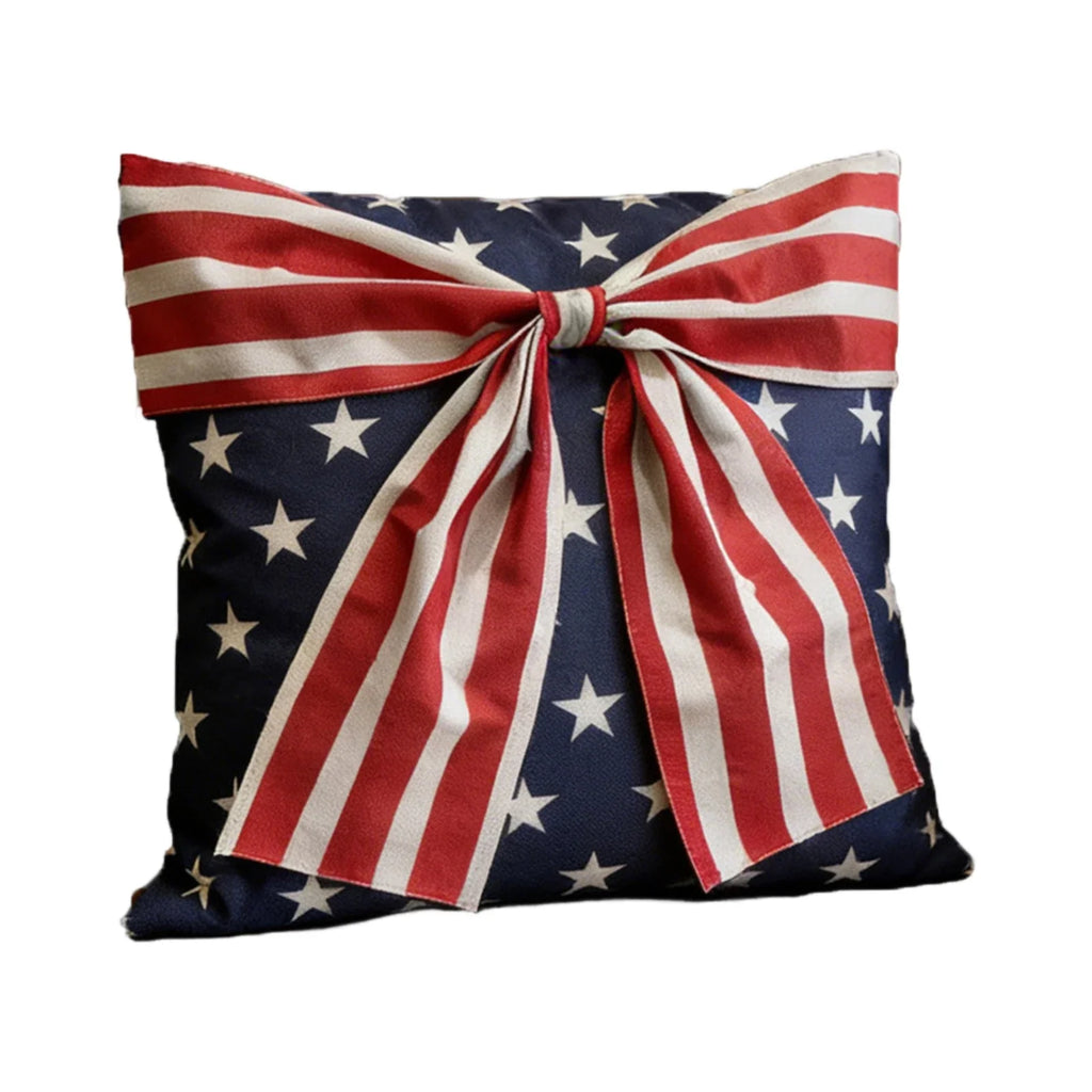 4th of July Patriotic Pillow Cover – Stars & Stripes Cushion