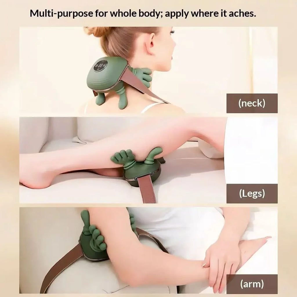 LCD Neck & Shoulder Massager | 4D Kneading Wireless Device