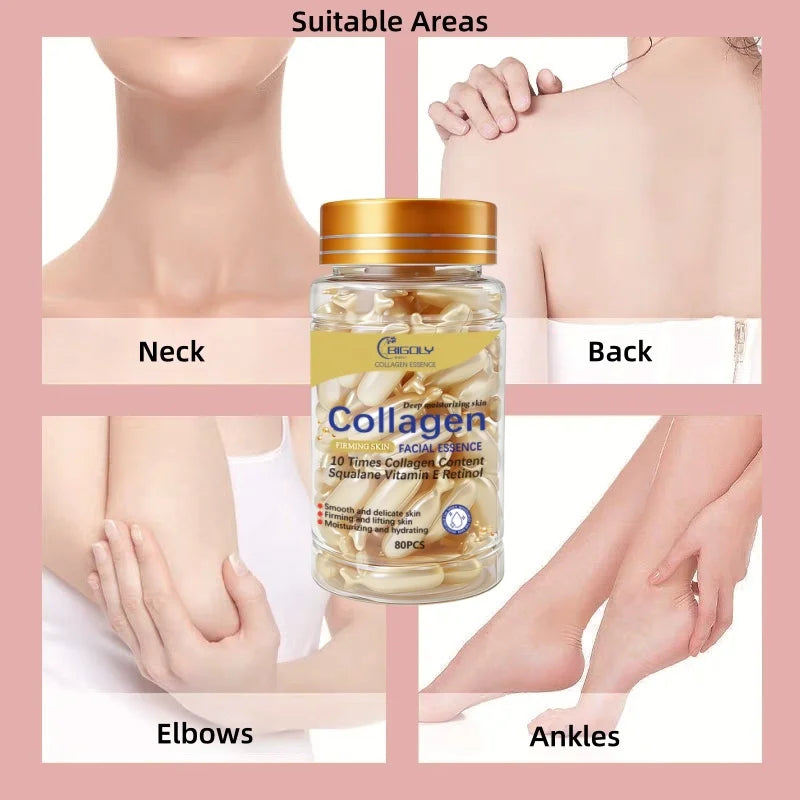 80 Collagen Facial Essence Capsules – Firming & Moisturising Serum