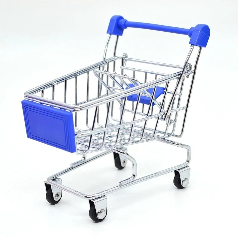1:48 Mini Metal Shopping Cart – Miniature Toy & Home Decor