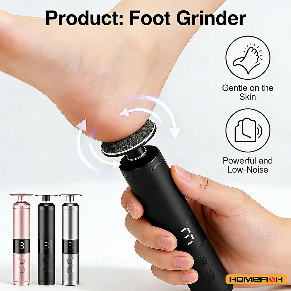 Electric Callus Remover – 3 Speeds, LCD Display, Fast Charging
