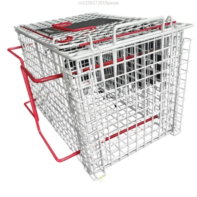 White Stainless Steel Cat Restraint Bathing Cage | Model C01
