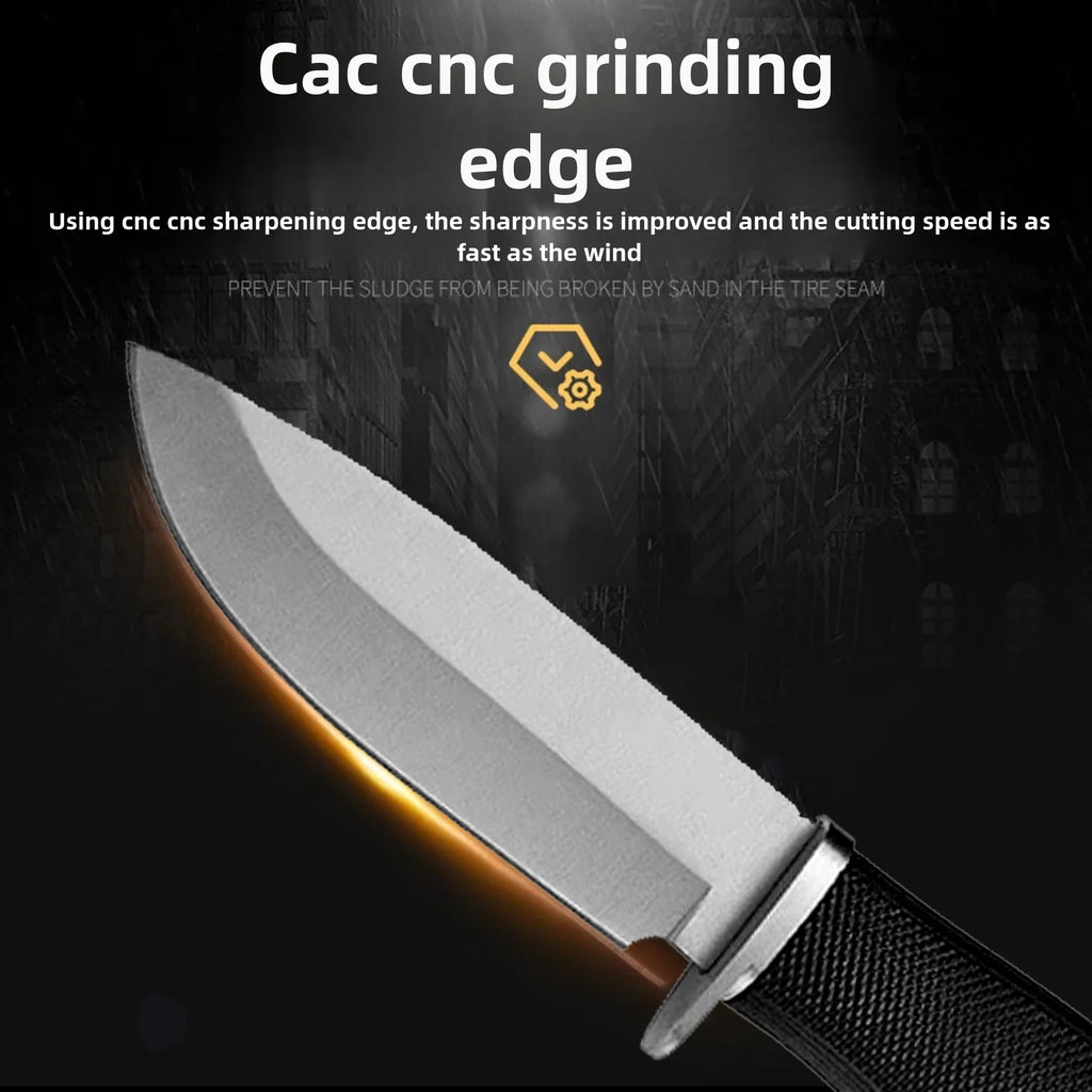 Fixed Blade EDC Knife – Stainless Steel Outdoor Knife & Sheath