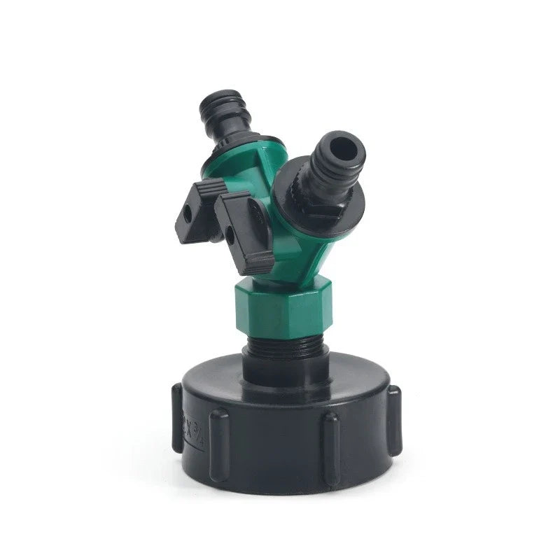 2-Way Y-Shape Garden Hose Splitter with Switch | Pipe Adapter