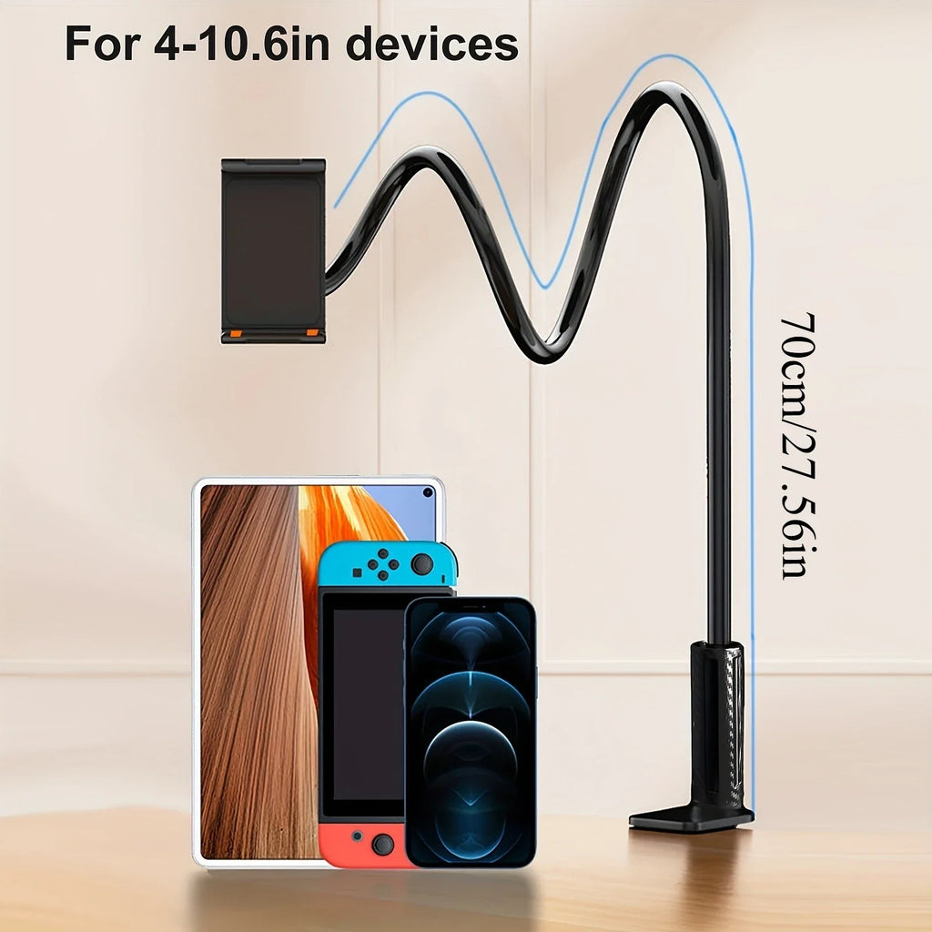 360 Rotating Tablet Phone Holder Long Arm Spiral Base Mount Bed