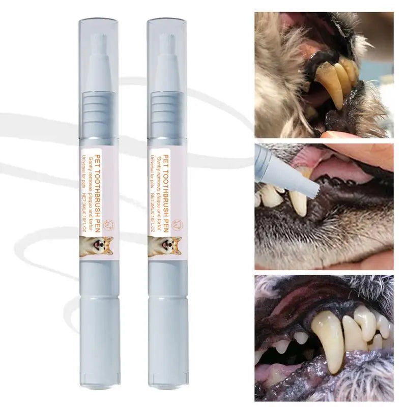 Pet Toothbrush Pen Soft Bristles Dog Oral Stone Cleaning Cat Teeth