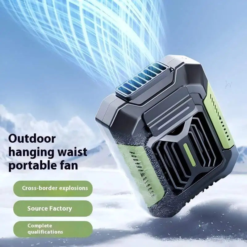 Portable USB Clip-On Belt Fan with LED Light | Travel & Outdoor