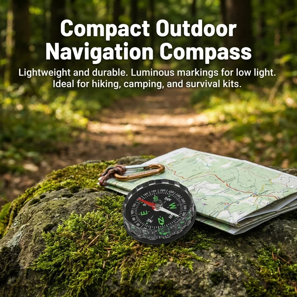 Handheld Magnetic Compass – Serrated Edge Outdoor Navigation