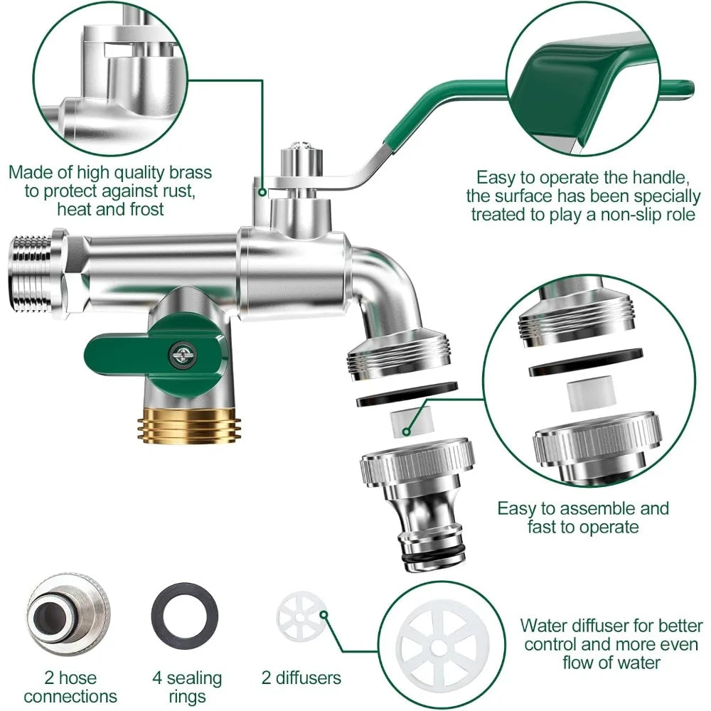 Brass IBC Water Tank Adapter – 1/2" Garden Hose Ball Valve Fitting