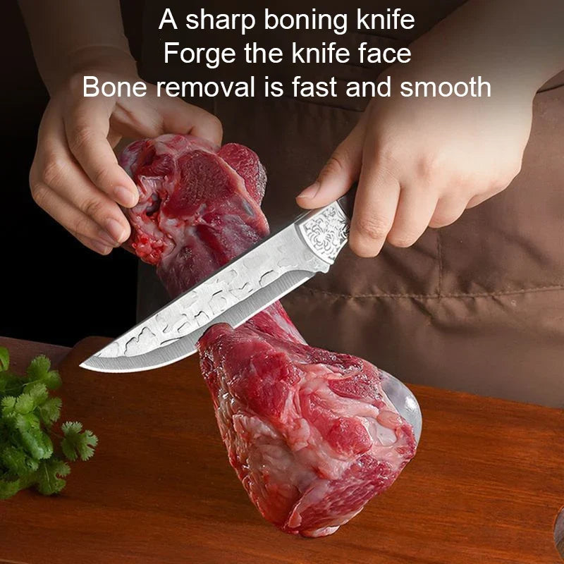 Hand-Forged Stainless Steel Boning Knife Set – Chef's Knife