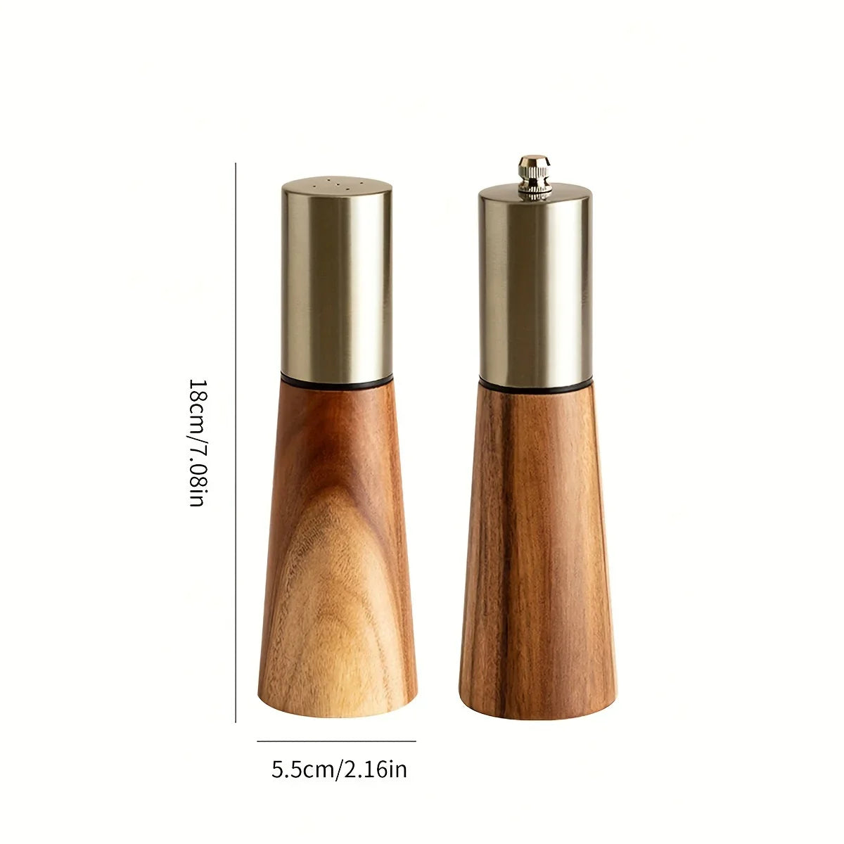 Salt Shaker Durable Wooden Pepper Grinder Hand Fill Ceramic Grinding