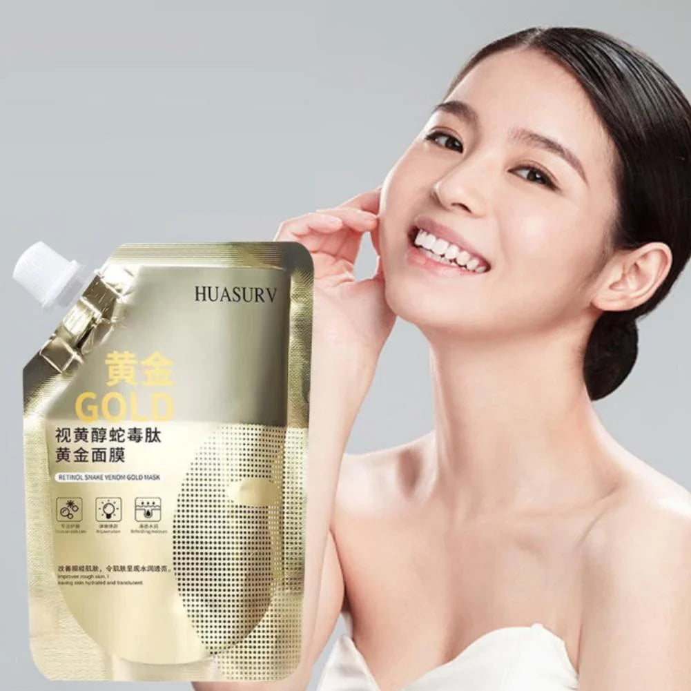 2-Pack Retinol Gold Peptide Face Mask – Moisturizing & Oil Control