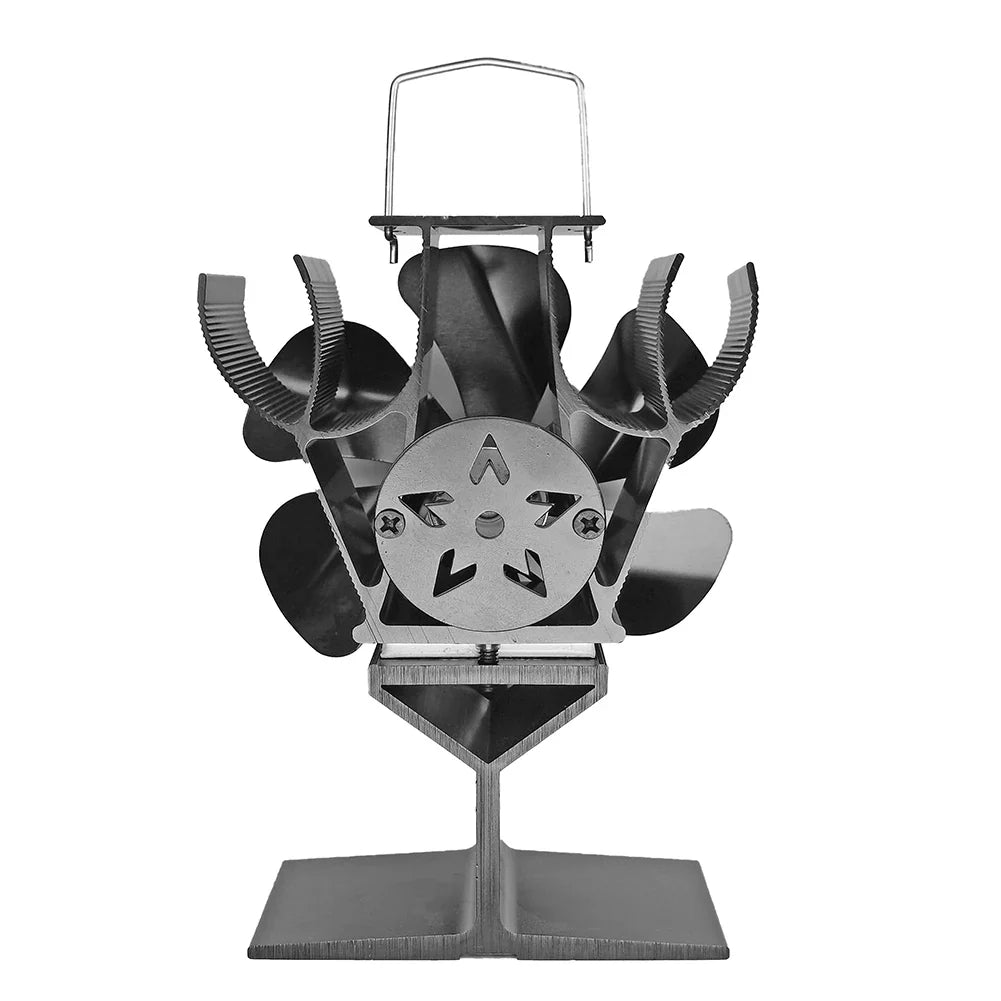Heat Powered Stove Fan – 6-Blade Silent Thermal Fan
