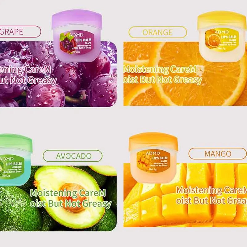 BIOAOUA 8-Pc Fruit Lip Balm Set – Moisturizing & Anti-Crack