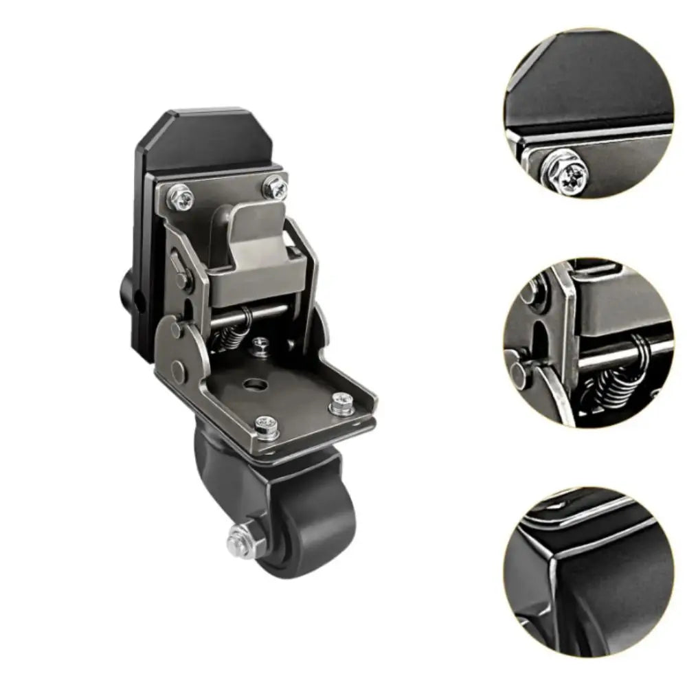 Stainless Steel Toolbox Caster Wheels – 200 lbs Foldable