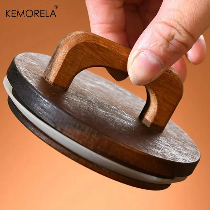 Glass Jar with Wood Lid – Airtight Canister for Coffee & Tea