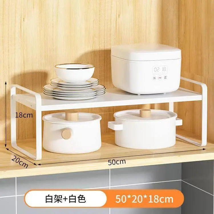 Countertop Kitchen Storage Rack – Layered Cabinet Organizer