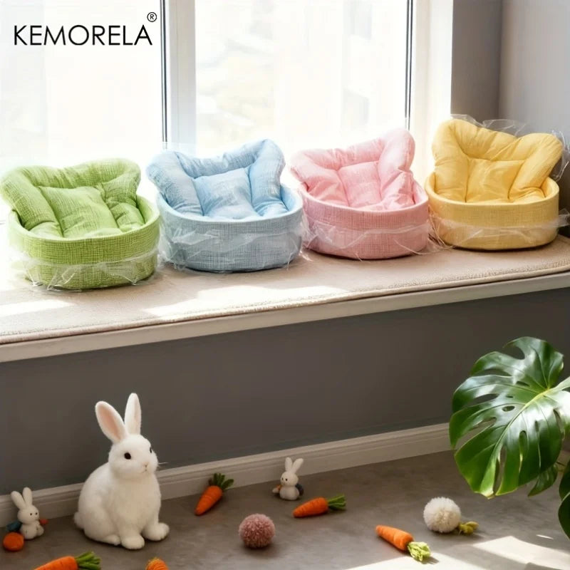 Fluffy Bunny Princess Nest – Plush Bed for Rabbits & Small Pets