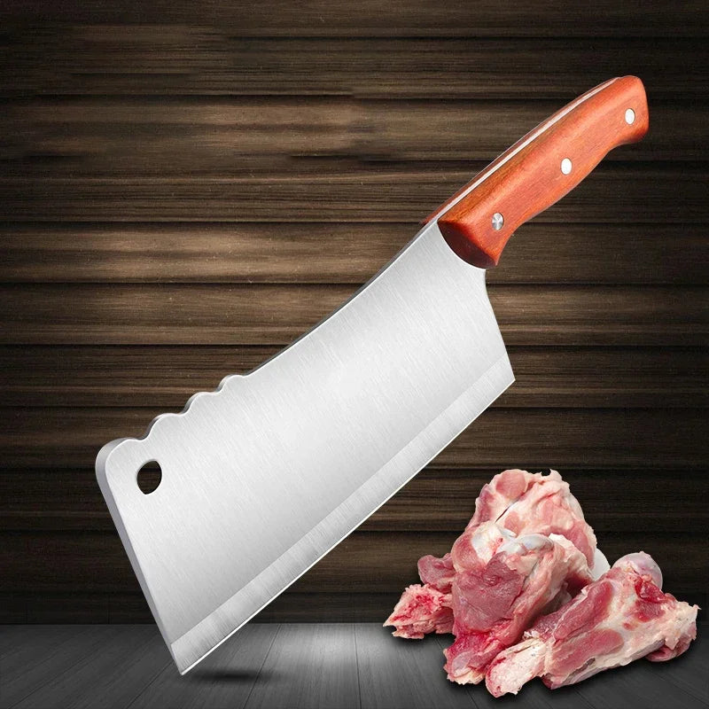 PLYS Stainless Steel Bone Chopping Cleaver | Heavy-Duty Knife