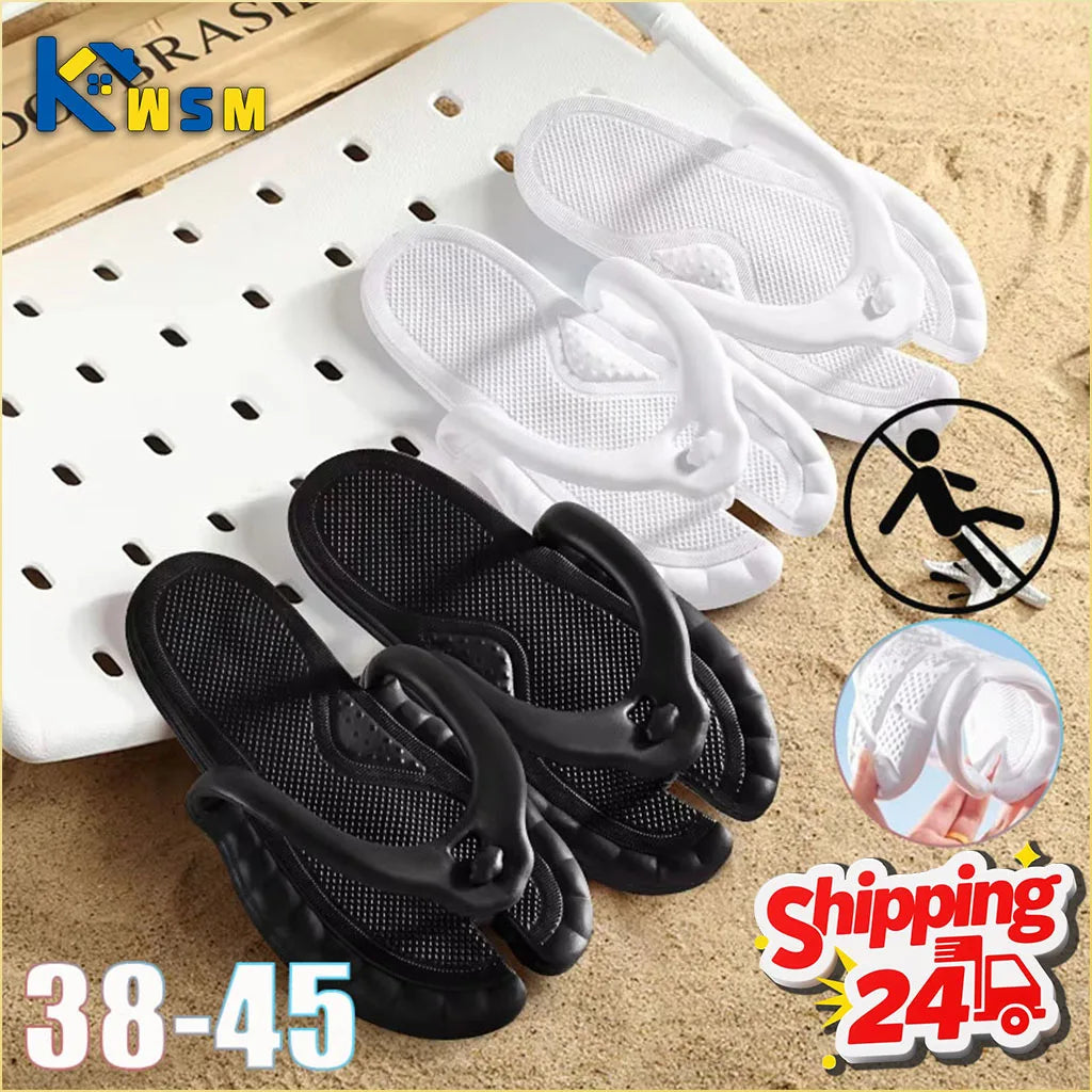 Foldable Travel Slippers – Lightweight Anti-Slip Flip Flops