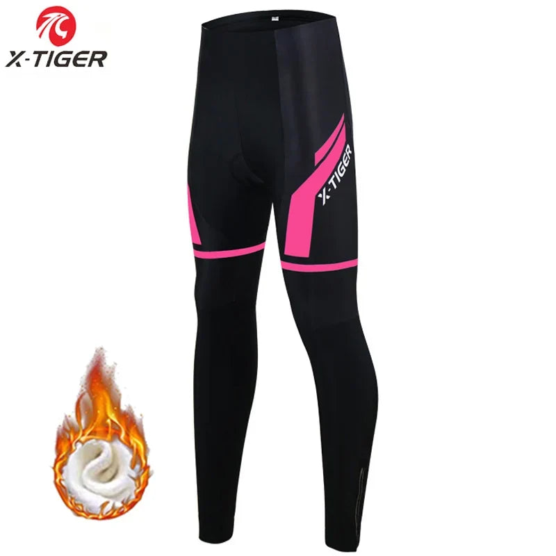 X-Tiger Women's Winter MTB Cycling Tights | 5D Gel Pad