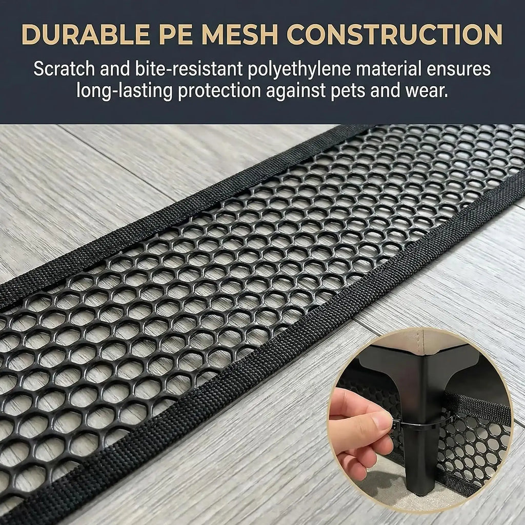 Under Couch Blocker for Kids & Pets – Cuttable Nylon Barrier