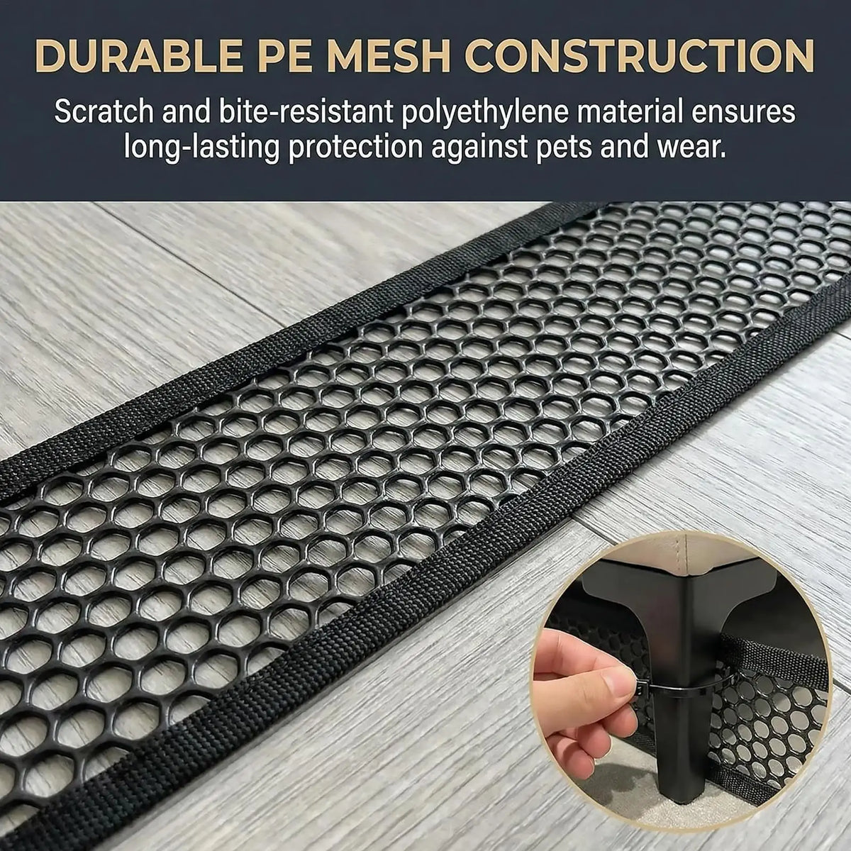 Under Couch Blocker for Kids & Pets – Cuttable Nylon Barrier