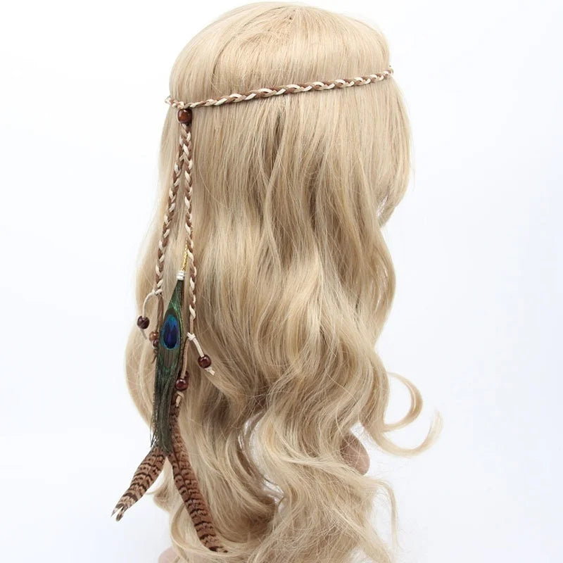 Feather Headband – Boho Festival Hairband & Headdress