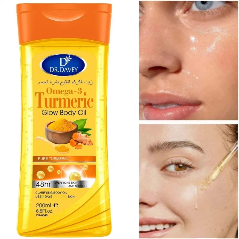 Turmeric Omega-3 Glow Body Oil Skin Care Moisturizing Hydrating