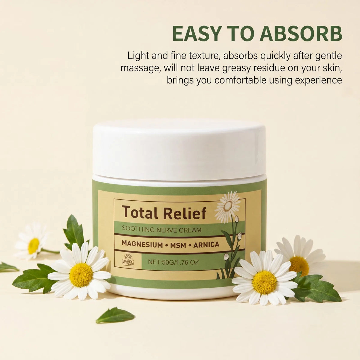 Magnesium Body Cream with MSM & Arnica – 50g Daily Moisturizer