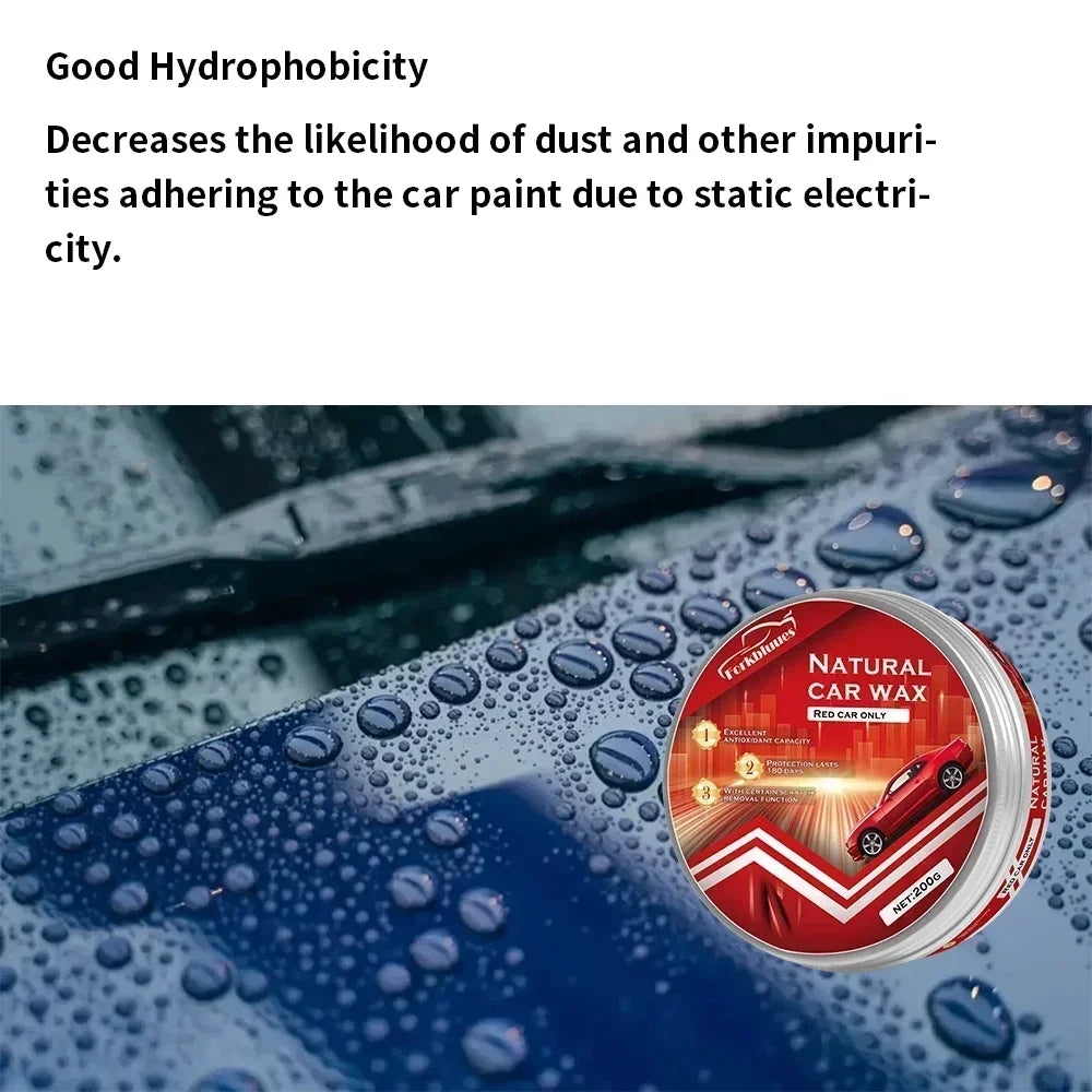 Red Car Wax Crystal Plating Hard Auto Paint Care Coating Tiny Scratch