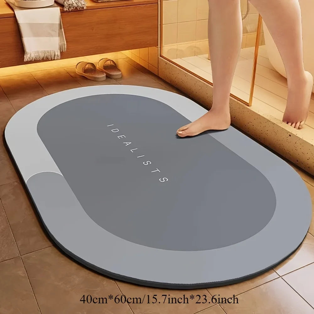 Diatomaceous Mud Bathroom Mat – Anti-Slip Quick-Dry Foot Mat