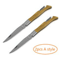 Wood Handle Folding Knife with Corkscrew | Pocket Carry Knife
