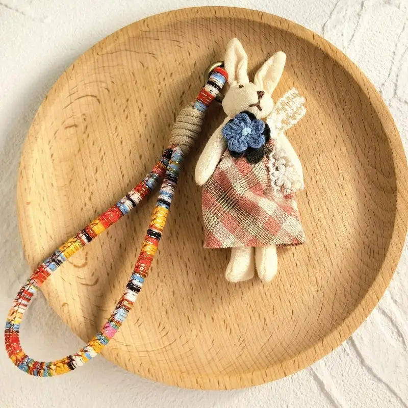 Handmade Cartoon Animal Fabric Keychain | Cute Backpack Pendant