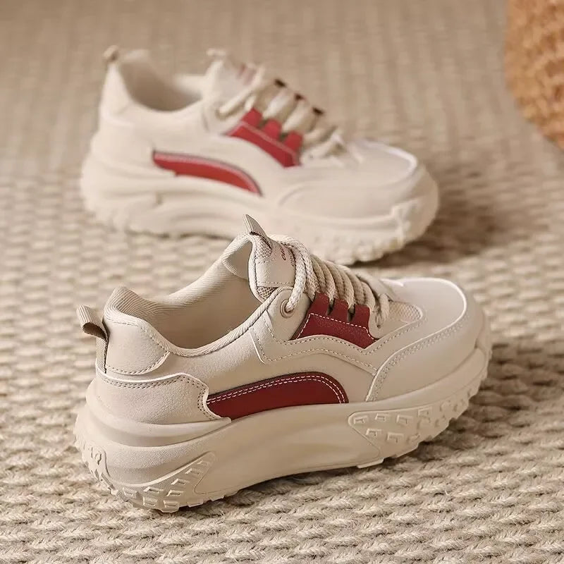 YBQJOO Women's Thick Sole Anti-Slip Casual Sneakers